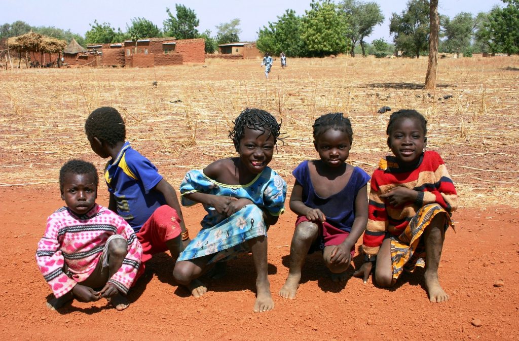 African children posing together