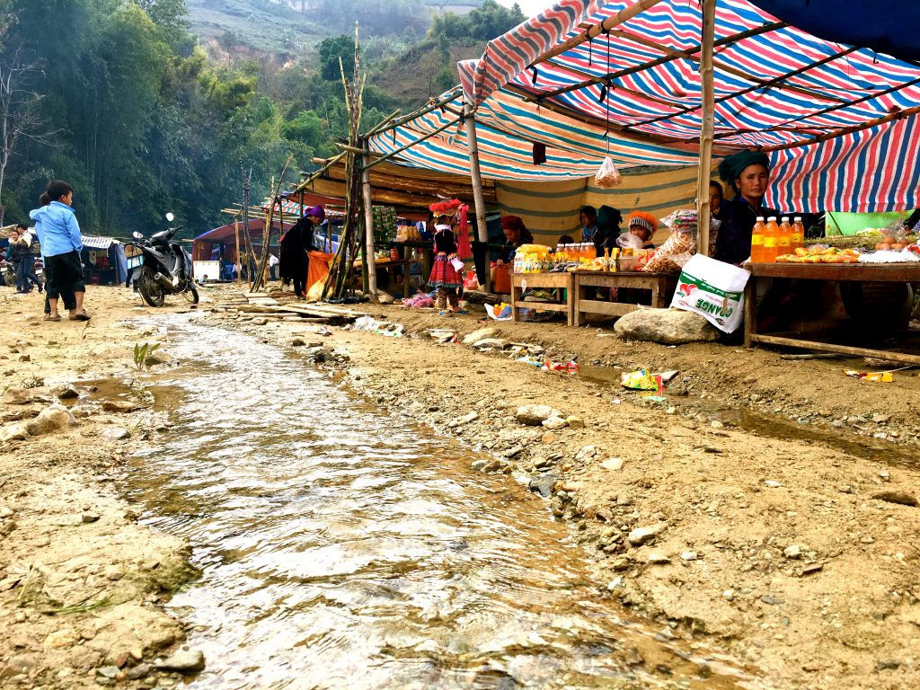 This is a little market set up for the lunar New Year celebration high into the mountains.
